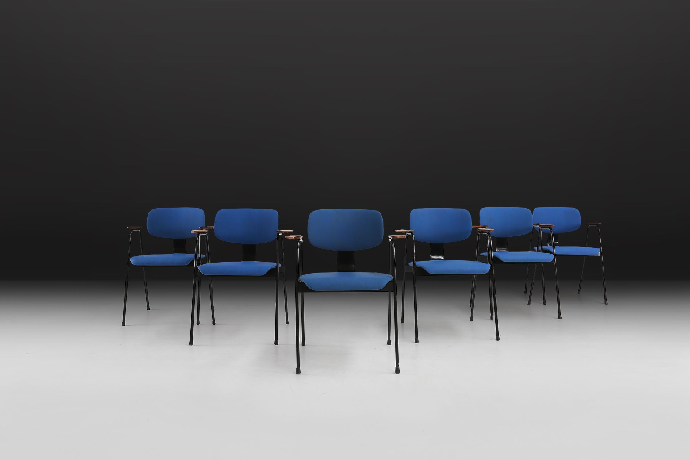 Set of 6 Dining Chairs by Willy Van Der Meeren for Tubax, Belgium, 1950sthumbnail